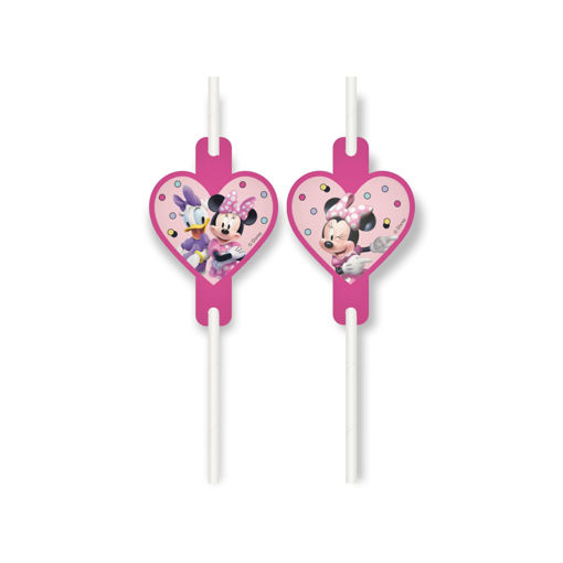 Picture of MINNIE JUNIOR PAPER DRINKING STRAWS - 4 PACK